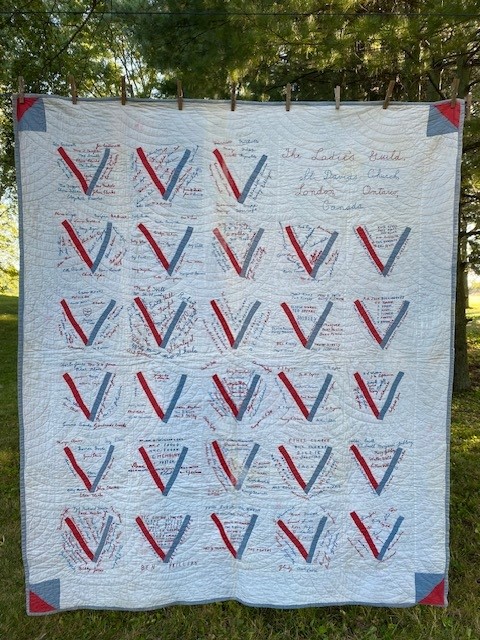 A Canadian Victory Quilt comes home…